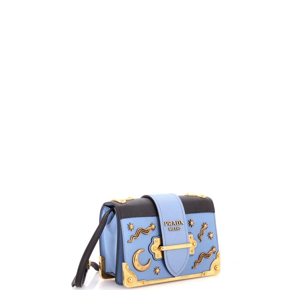 Prada Cahier Crossbody Bag Embellished #238863P21B - Picture 2 of 6